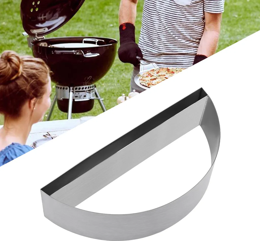 Accessoire de barbecue : support de panier à charbon inox de 53 cm