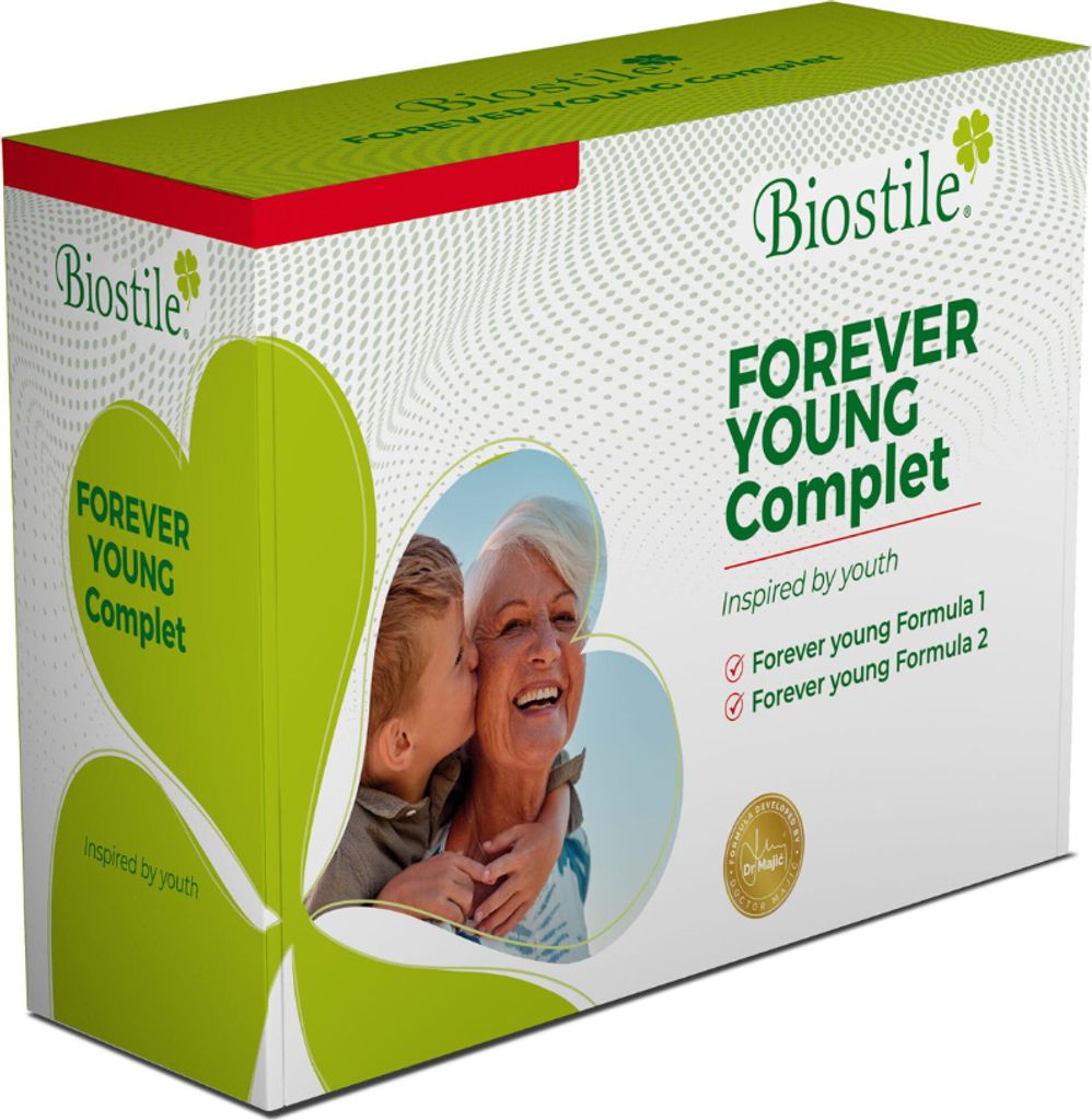 Biostile Forever Young Complet – 30 Tage Nahrungsergänzung mit Ginseng, Magnesium, Vitamin B1, B2 und B3 zur Unterstützung von Vitalität, Immu...