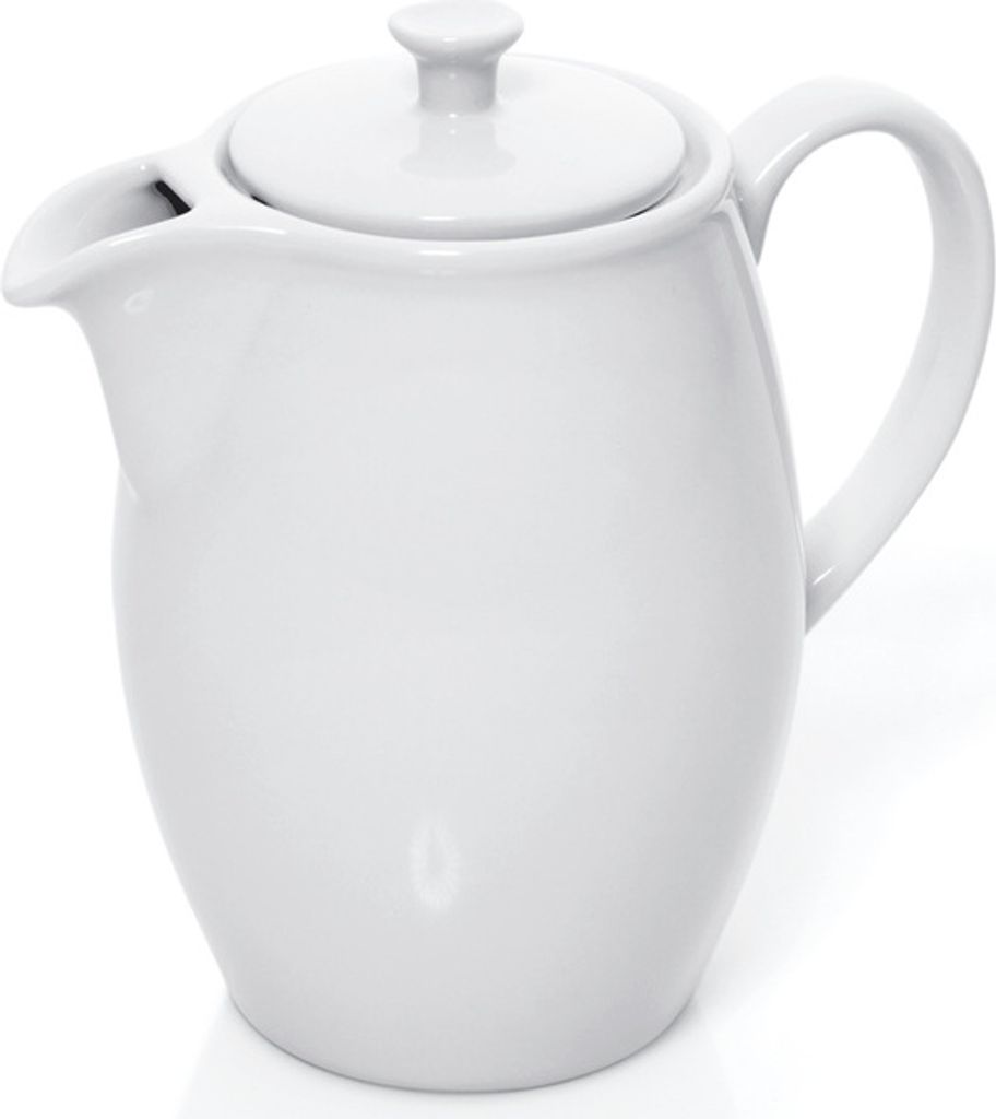 8x Kaffeekanne 600 ml, weiß, Porzellan
