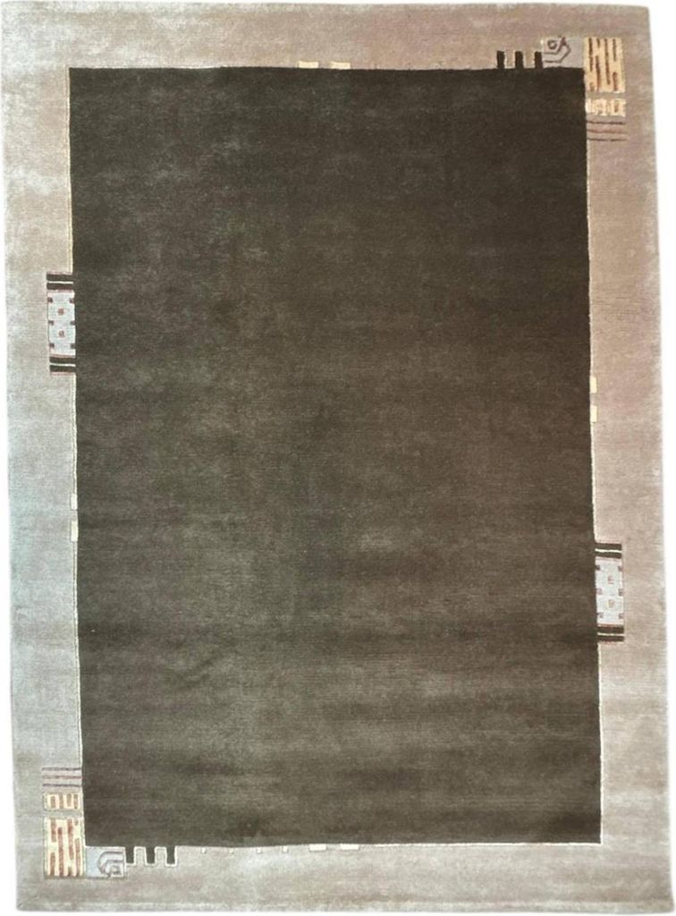 Teppich VENUS NEPAL - HANDGEKNÜPFT | Farbe: Braun; Größe: 170x240 cm | strapazierfähig und leicht zu reinigen | Wohnzimmer | Schlafzimmer