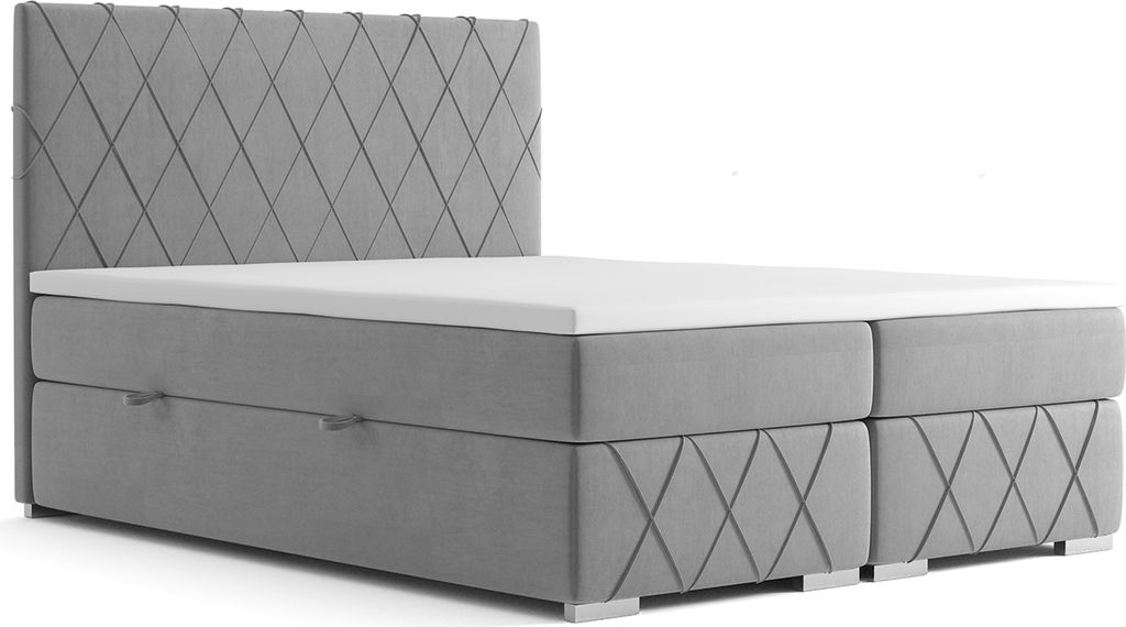 Polsterbett Boxspringbett Bett Doppelbett NINA 160x200 magic velvet 2240 mit Bettkasten Kopfteil Matratze