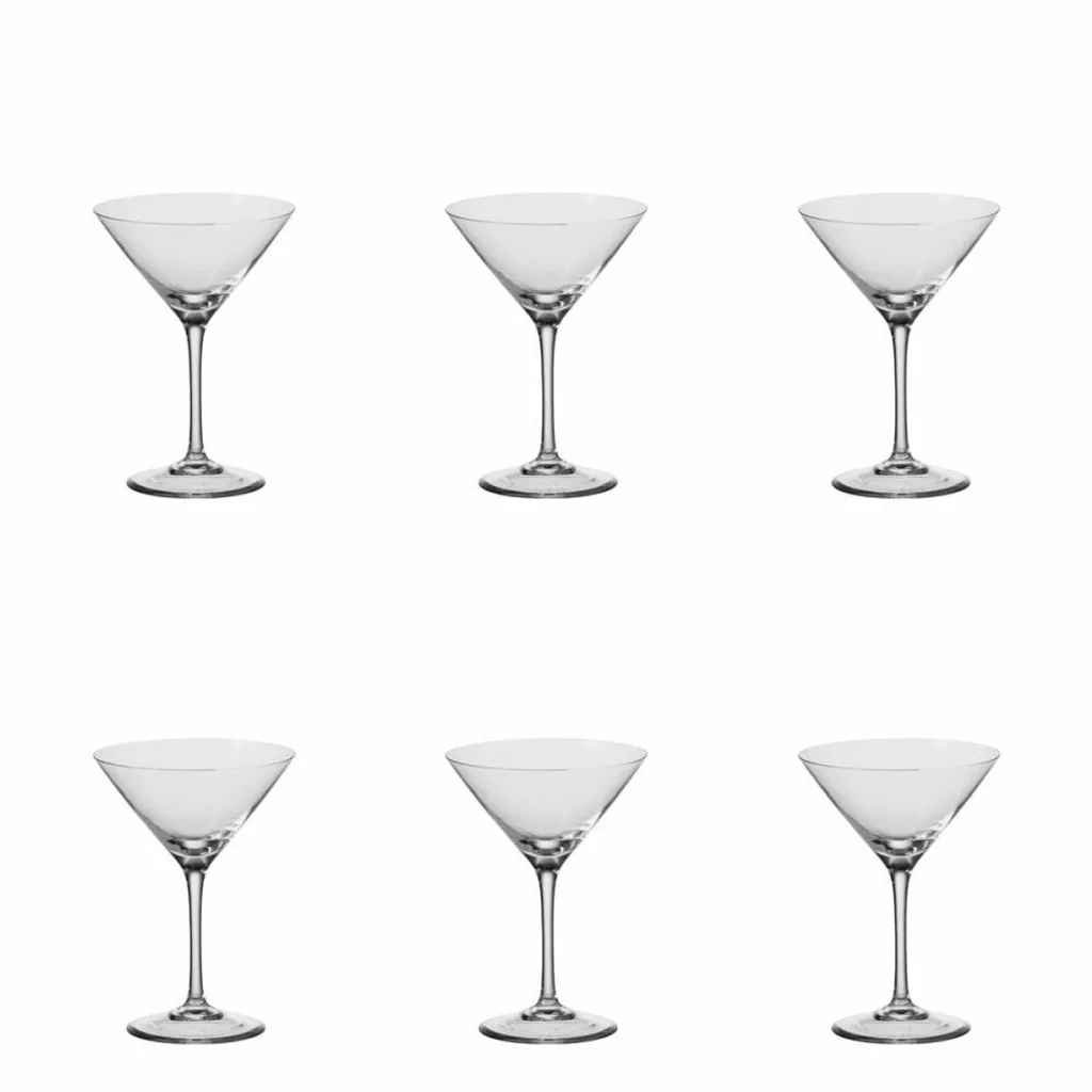 Set di 6 coppe da cocktail Leonardo Ciao+, bicchiere da cocktail, bicchiere da martini, estremamente resistente agli urti, 210 ml, 19835