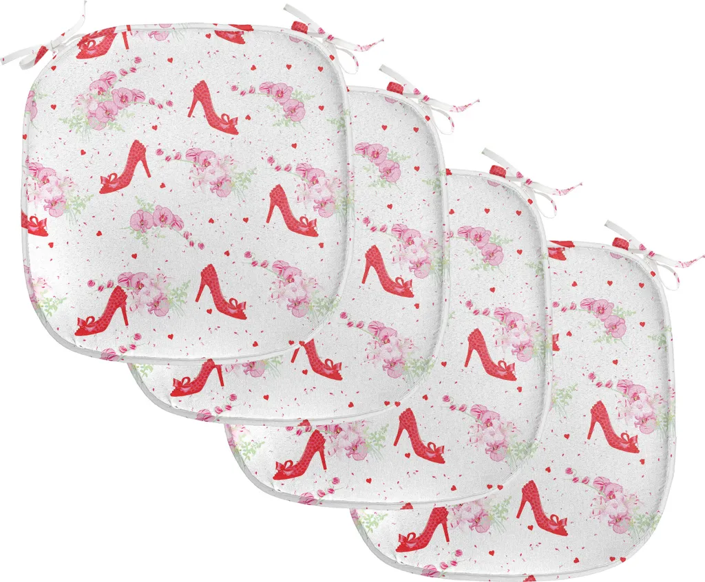 Protection de Chaise Anti-tache - Lot 4 Coussins Imperméables 40x40 Fleurs