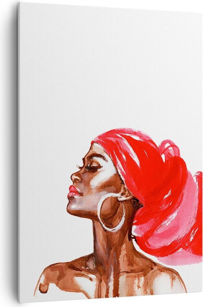 Bild auf Leinwand - Leinwandbild - Einteilig - frau modern - 70x100cm - Wand Bild - Wanddeko - Wandbilder - Leinwanddruck - Kunstdruck - Wanddekora...