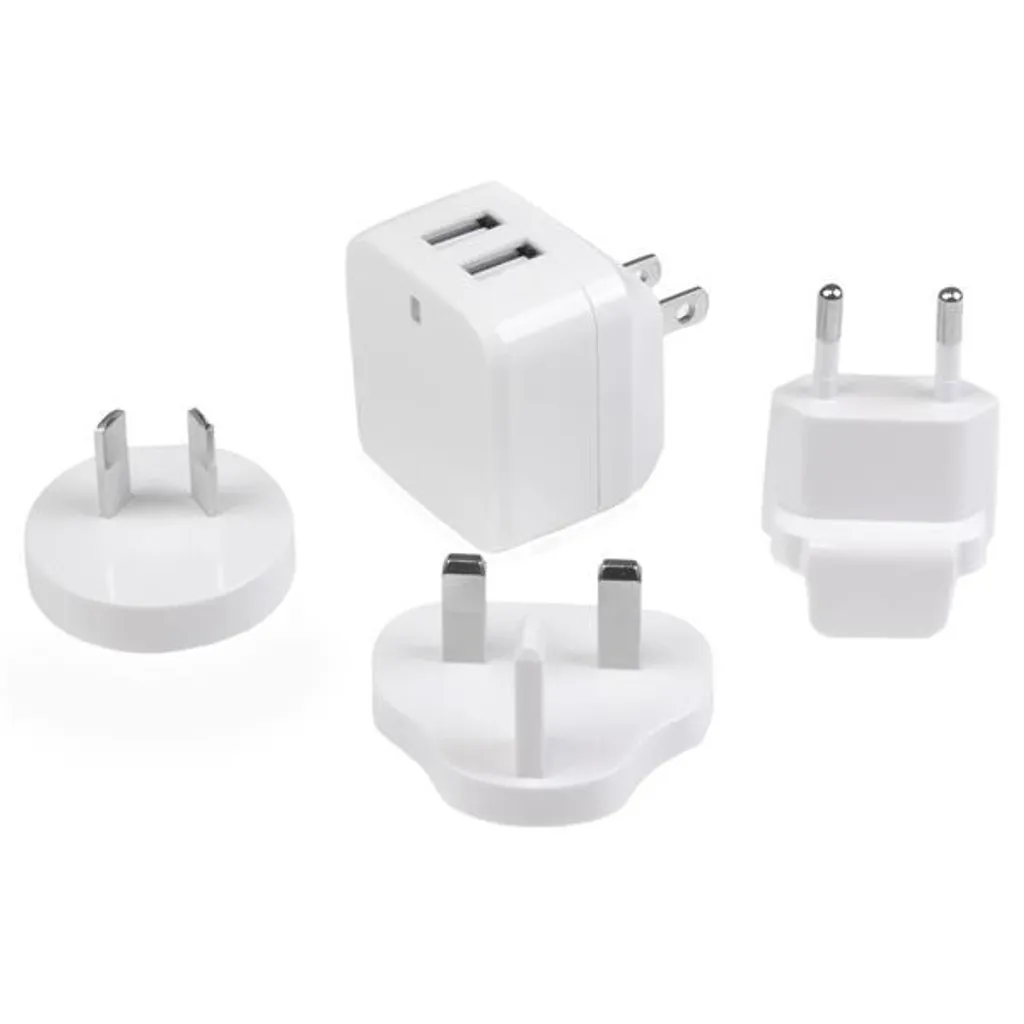 Chargeur USB universel double port StarTech blanc pour le voyage
