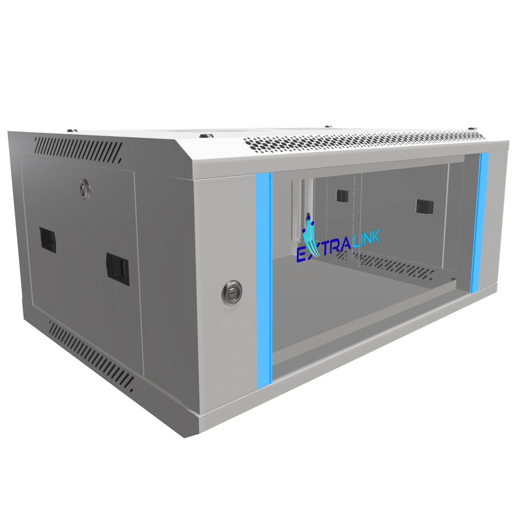 Extralink baie réseau 19" 4U 600x450 murale verre trempé Image du produit 