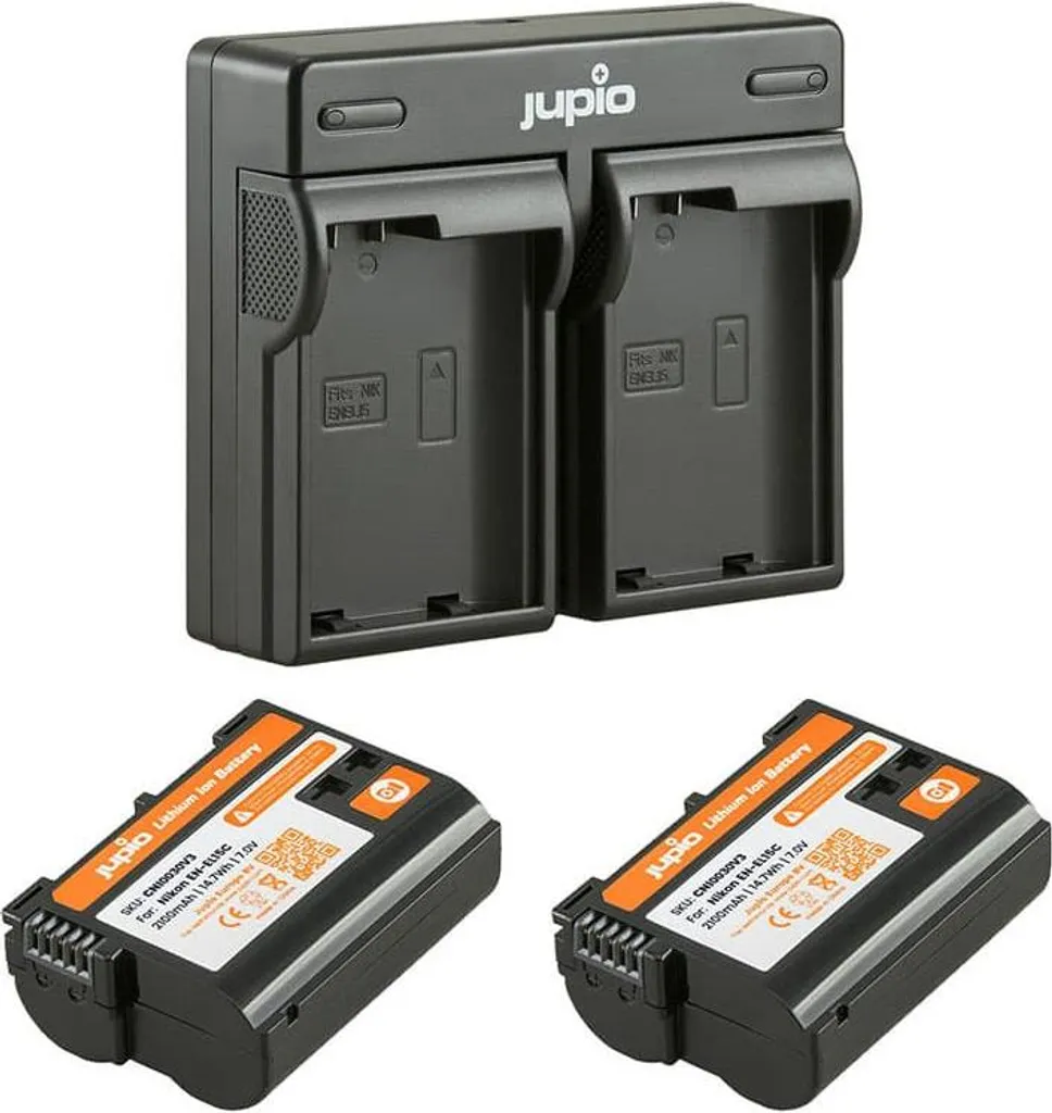 Kit alimentation photo avec 2 batteries EN-EL15C et chargeur double USB