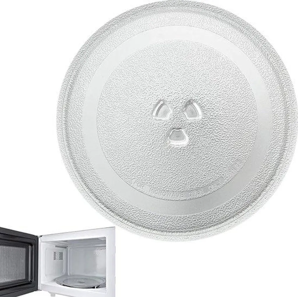 Plateau micro-ondes 24,5 cm en verre trempé ultra résistant avec ergots