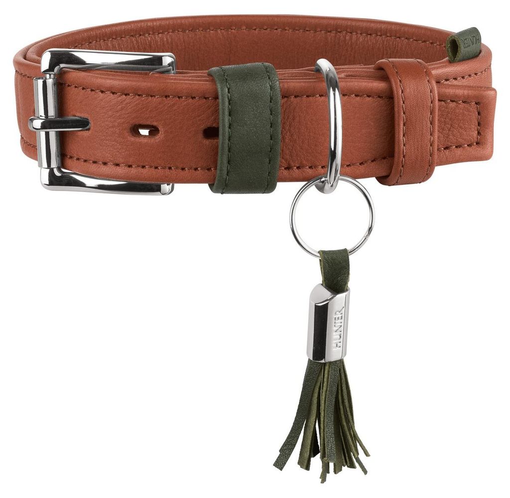 Hunter Halsband Portofino cognac/oliv, Größe: S-M / 50 cm