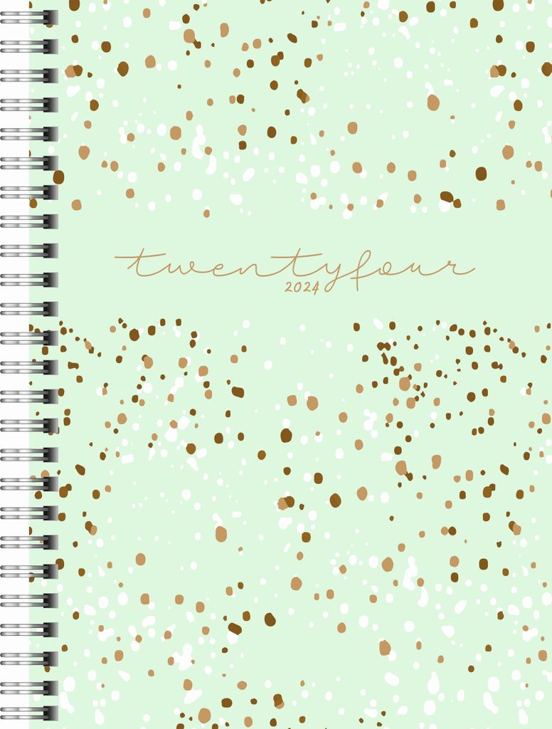 rido/idé 7021804014 Wochenkalender Buchkalender 2024 "Confetti" Modell Timing 1 2 Seiten = 1 Woche Blattgröße 14,8 x 21 cm A5 PP-Einband