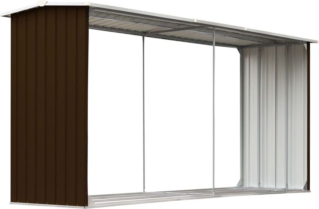vidaXL Schowek na drewno opałowe Stal ocynkowana 330 x 92 x Zdjęcie produktu 