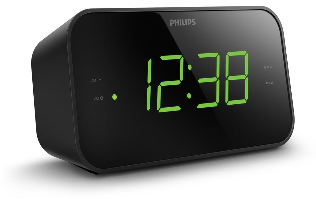 Philips TAR3306/12, Cyfrowy budzik, Prostokąt, Czarny, FM, Zdjęcie produktu 