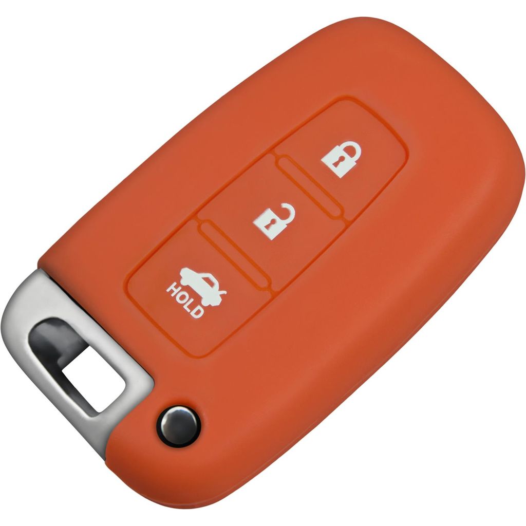 PhoneNatic Silikon Schlüssel Hülle kompatibel mit der KIA K5 / Sportage R 3-Tasten Fernbedienung in orange Funkschlüssel 3-Key