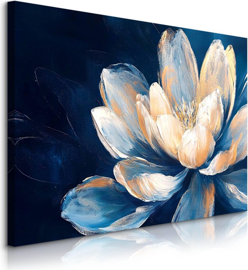 Muralo Leinwandbild Canvas BLUME Abstraktion Glamour Malarei Br. 100cm x Hö. 70cm