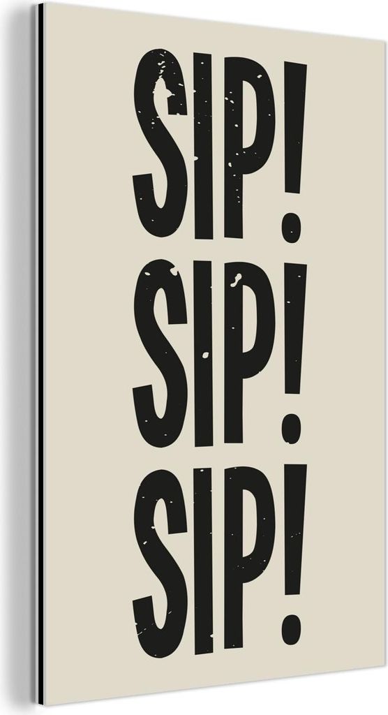 MuchoWow Wanddekoration Metall Metallbild Wandkunst 40x60 cm Japandi - Schwarz - Dekoration - Vintage MuchoWow Aluminium Gemälde - Wanddekoration ...