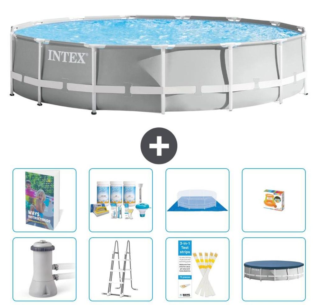 Prism Frame Pool Rund - 457x107 cm - 9-teilig S548