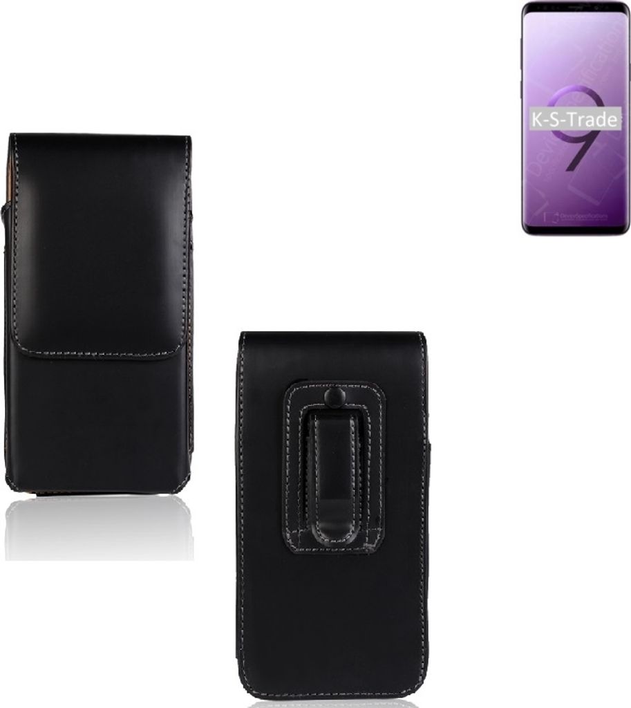 K-S-Trade Gürteltasche kompatibel mit Samsung Galaxy S9 Exynos Schutz-Hülle Handy-Hülle mit Magnetverschluss Holster in schwarz