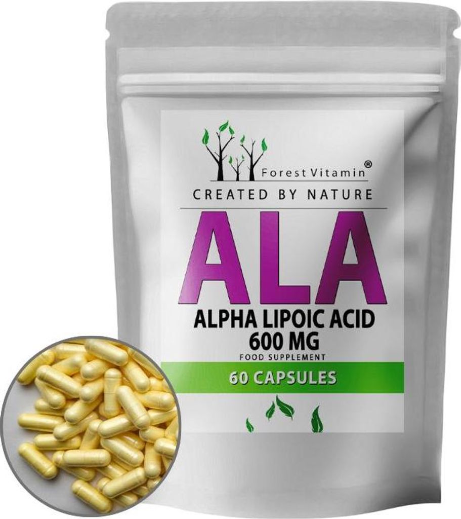 Alpha Liponsäure 600 mg - 60 Kapseln - ALA - Alpha Lipoic Produktbild 