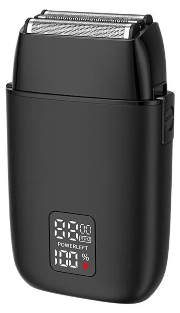 Petit rasoir électrique rechargeable USB pour homme compact 12 cm noir