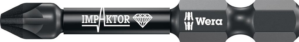 Wera Bit Impaktor PZD2 Länge 50mm 6-kant 1/4 Zoll diamantbeschichtet 855 / 4 IMPDC DIN3126-D6,3 - 5057661001