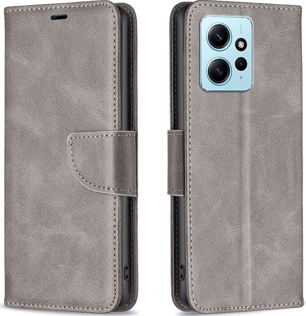 Mobigear Excellent Xiaomi Redmi Note 12 Hülle Klapphülle Geldbörse - Grau