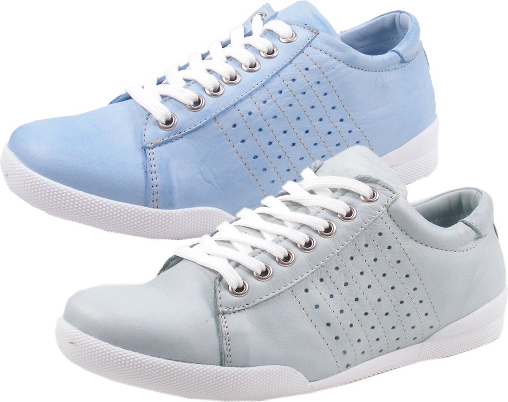 Andrea Conti 0346822 Damen Halbschuhe Leder Schnürschuhe, Größe:38 EU, Farbe:Grün
