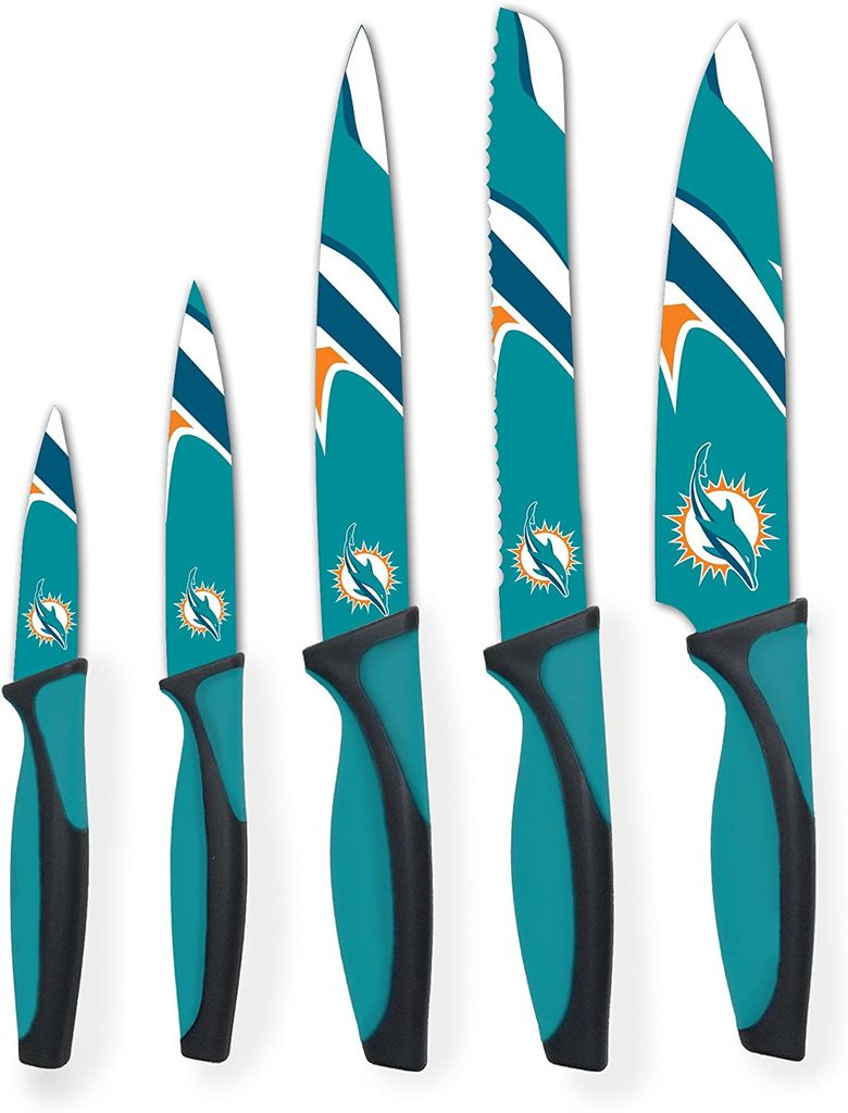 NFL Miami Dolphins Küchenmesser 5-teilig Set Football Messer Set Barbecue