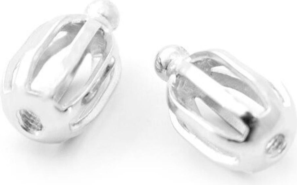 Silver balloon / screw for Beneto earrings - 1 pair
