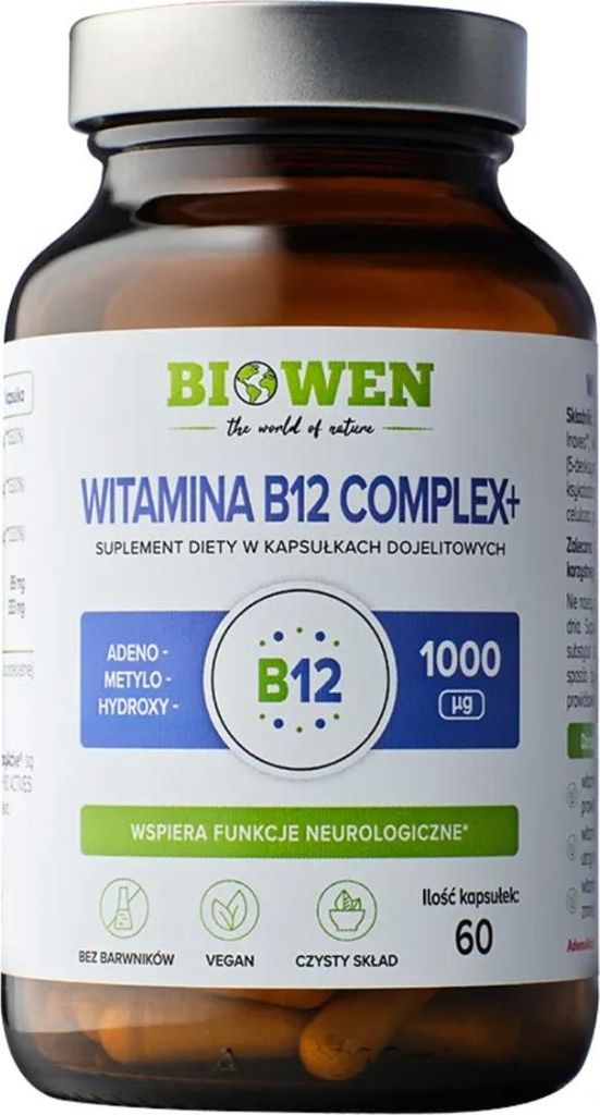 Biowen Vitamin B12-Komplex+ 60 Kapseln Produktbild 