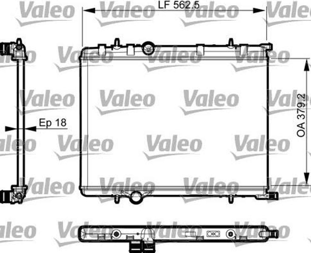 VALEO 735496 Kühler Wasserkühler Motorkühler passend für PEUGEOT 308 SW I (4E, 4H) 307 CC (3B) 307 (3A/C) PARTNER Tepee 308 I Schrägheck (4A, 4C)