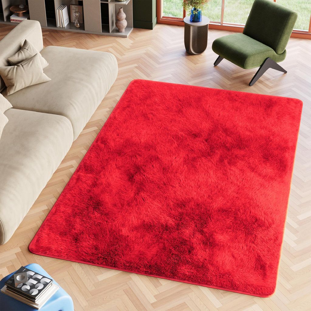 Tapiso Koberec SILK Moderní červený obývací pokoj ÖKOTEX Obrázek produktu 