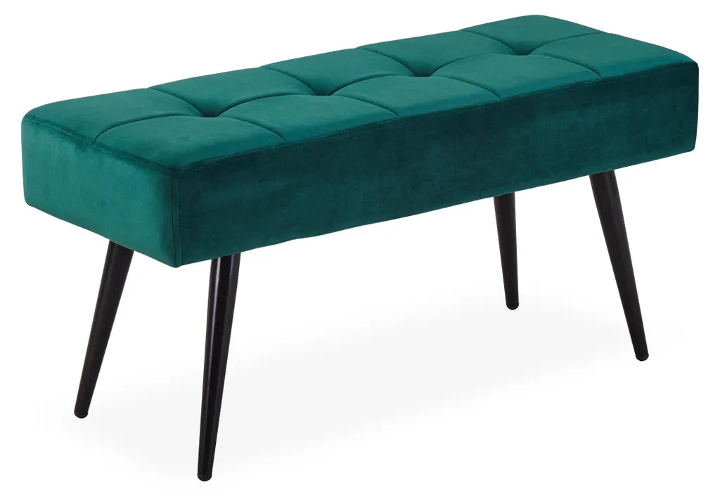 Banquette Bout de Lit Vanina Velours Vert : Idéal Entrée ou Chambre