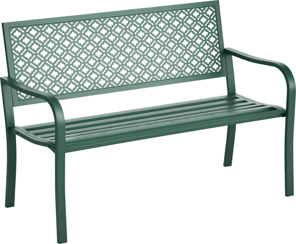 Outsunny 2-Sitzer Parkbank mit Blumenmuster Gartenbank für Produktbild 