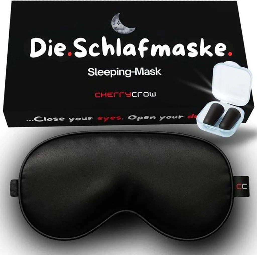 Masque de nuit occultant et doux spécial sommeil sur le côté, noir pur