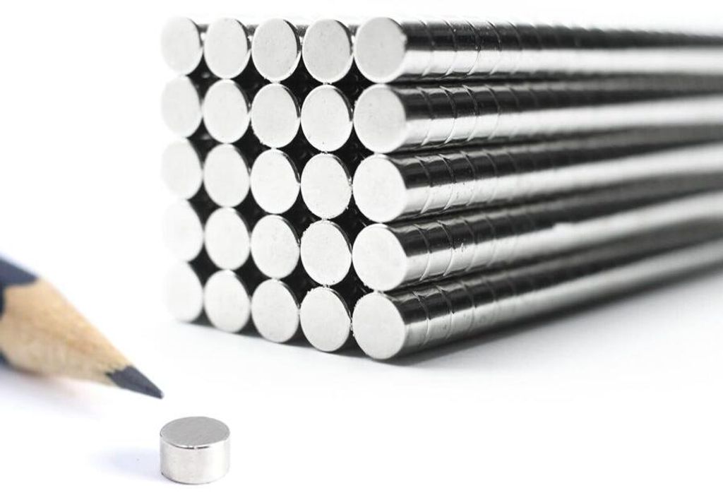 PACKIVO Neodym Magnete Extra Stark, Schiebenmagnet - 5 x 3 mm, 5