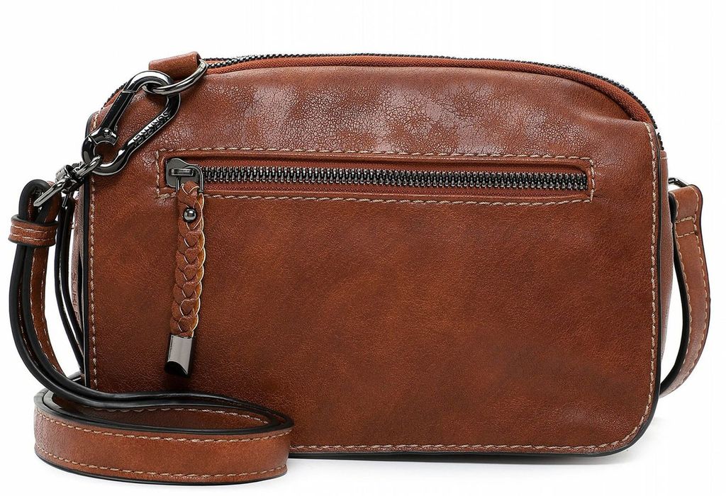 Mini Saddle Leather Crossbody Bag - Cognac - ALEXANDRA DE CURTIS
