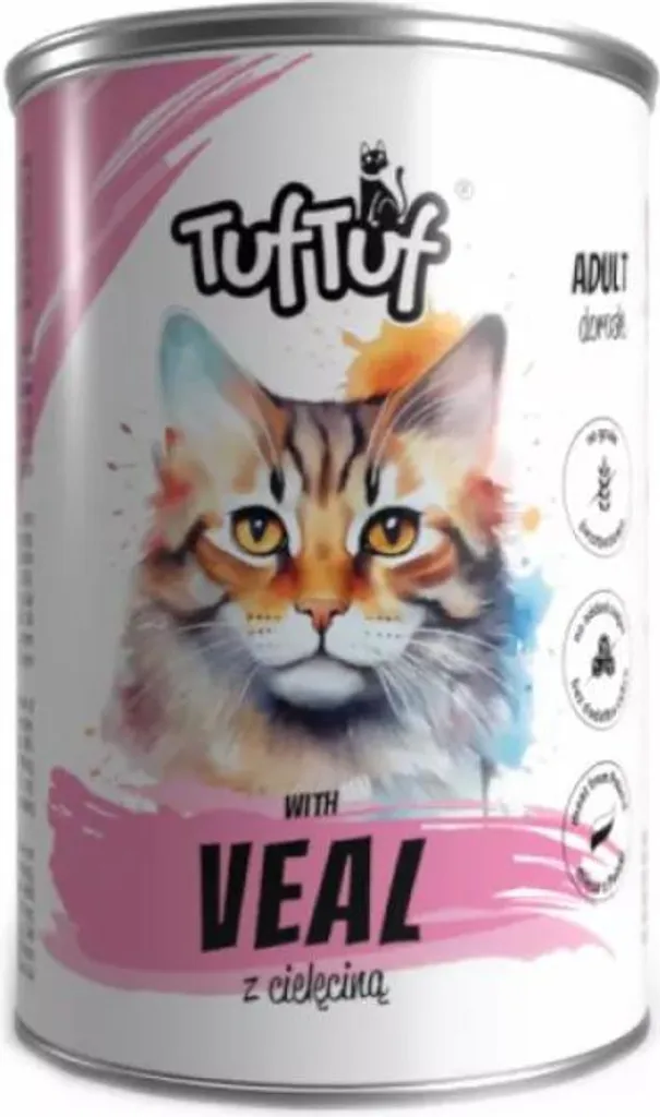 Boîte Chat Tuf Tuf au Veau 400g - Repas Complet Hydratation Active