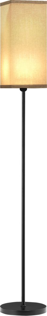 HOMCOM Stehlampe, Moderne Stehleuchte mit Fußschalter, Schirm mit Leinenoptik, Standlampe für Wohnzimmer, Schlafzimmer, exkl.Glühbirne, Schwarz