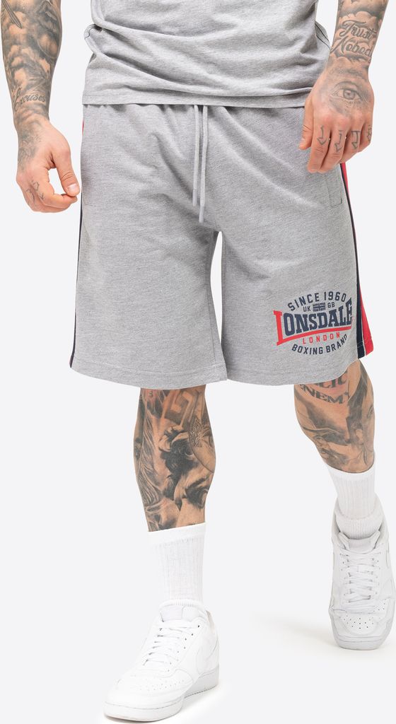 Męskie szorty o regularnym kroju SANDOWN Marl Grey/Navy/Red Zdjęcie produktu 