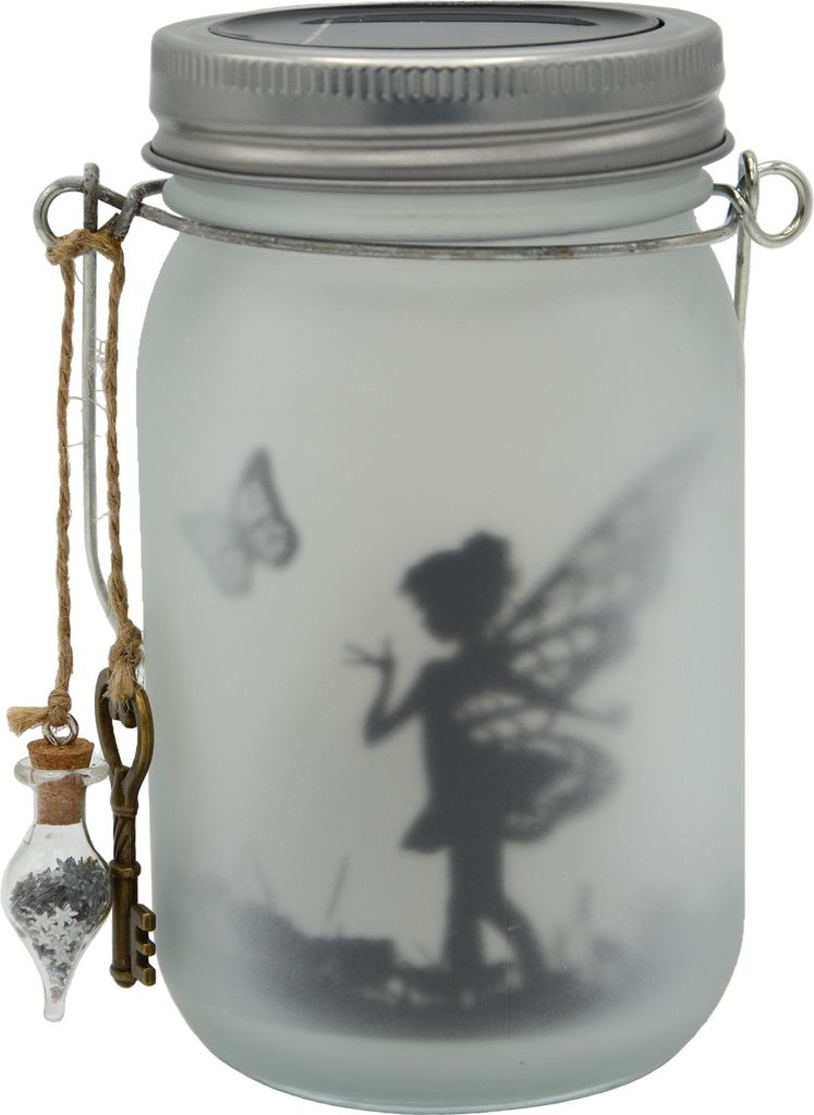 UNUS Solarlicht Schmetterlingsfee Solar Laterne Feenglas Solarleuchte