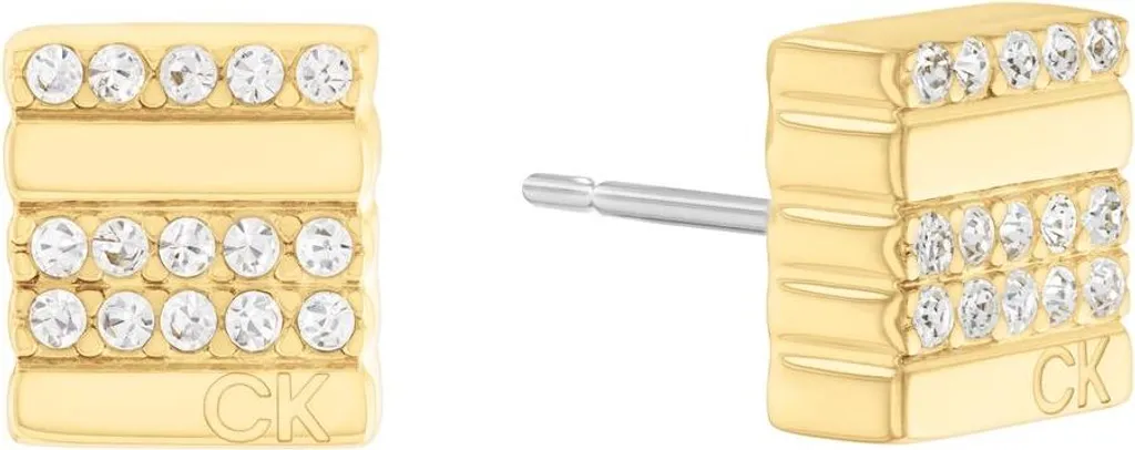 Pendants d'oreilles Calvin Klein 35000371, bijoux en acier argenté