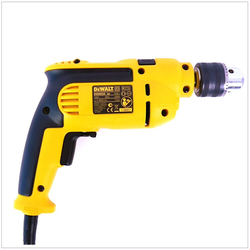 Perceuse à percussion filaire compacte DeWalt DWD024S mandrin 13 mm - 6