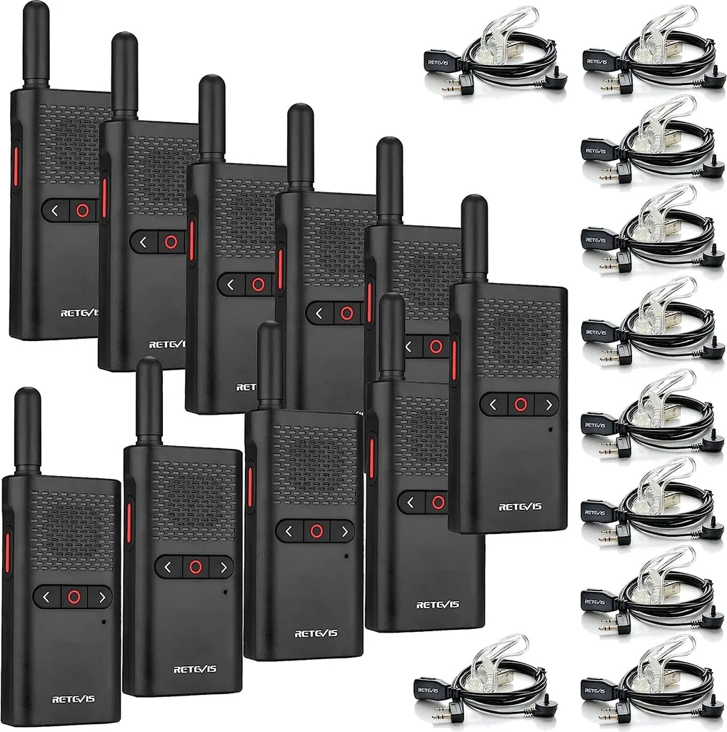 Talkie-walkie Rechargeable 1500mAh Retevis RB628B avec VOX et USB C x10