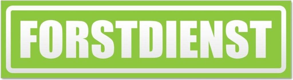 Kiwistar - Autoaufkleber - Lindgrün - 20 x 5,3 cm - Forstdienst invertiert - Hinweis Aufkleber Sticker für Auto, Kfz, Fahrrad, PKW, LKW
