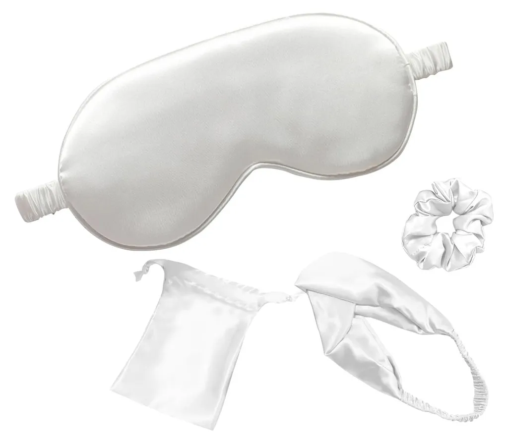 Kit de Voyage Sommeil Femme en Soie avec Masque Occultant et Accessoires