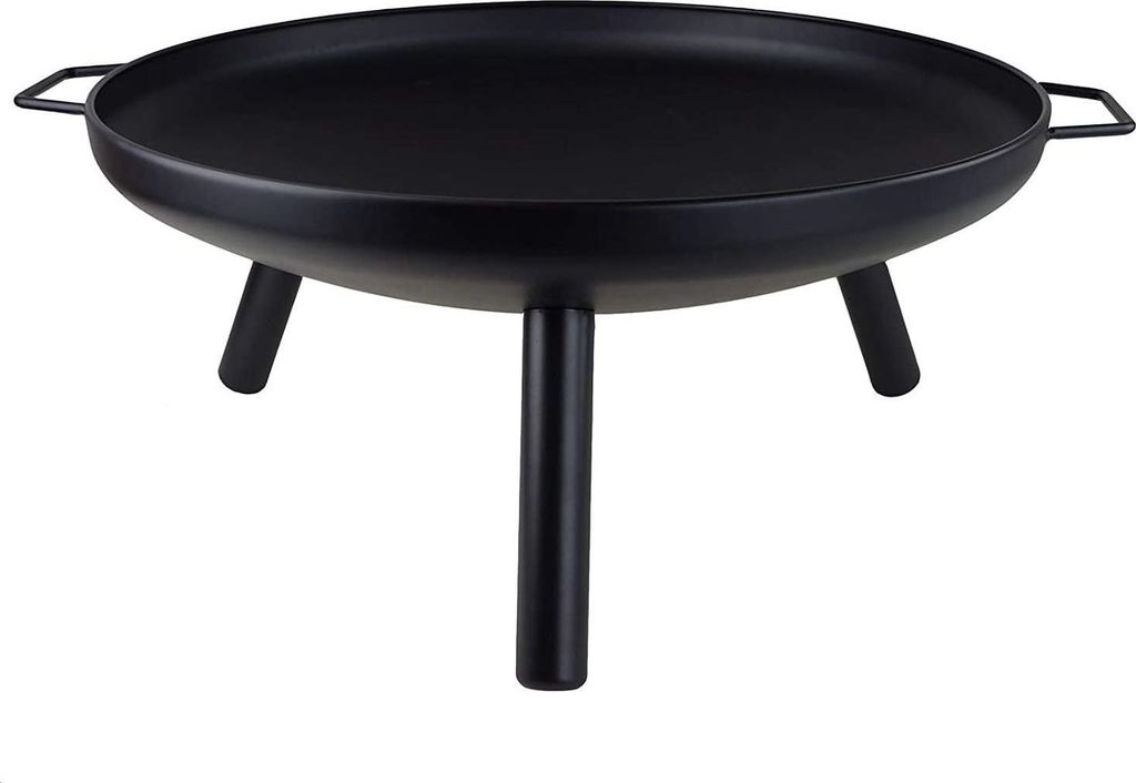 RESCH 502593 Feuerschale Ø60cm – Mobile Feuerstelle & Grill, Hitzebeständig (500°C), mit abnehmbarem Feuerkorb & Tragegriffen