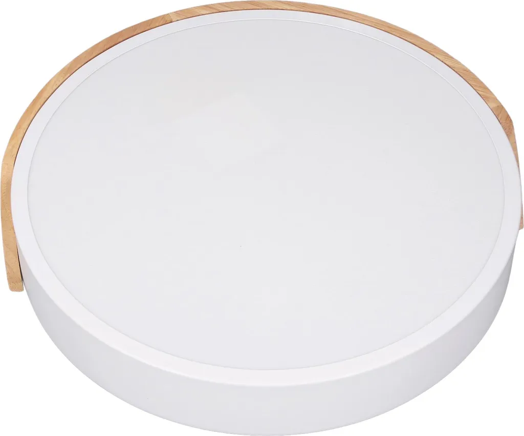 Plafonnier LED Dimmable 2000LM avec Télécommande et Châssis en Bois Rond