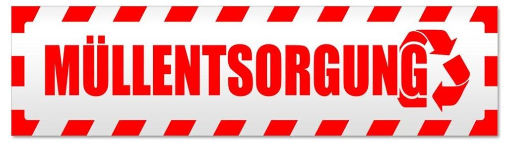Kiwistar - Autoaufkleber - Rot - 45 x 12 cm - Müllentsorgung gestreift - Hinweis Aufkleber Sticker für Auto, Kfz, Fahrrad, PKW, LKW
