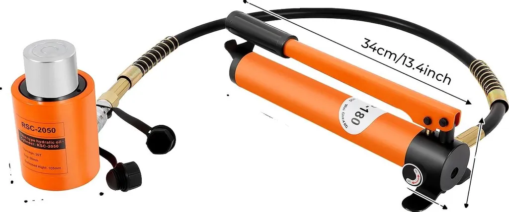 Cric Idraulico 20t Arancione Professionale | Sollevatore a Bottiglia Ergonomico