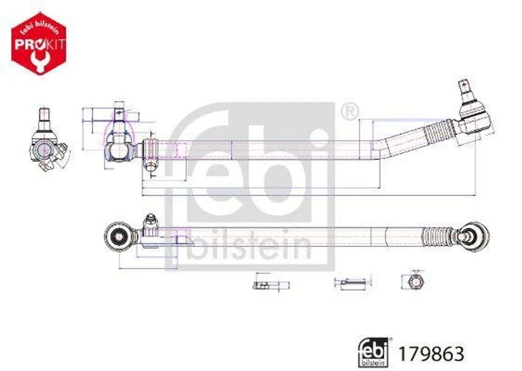 FEBI BILSTEIN 179863 Barre de direction : fini les vibrations au volant